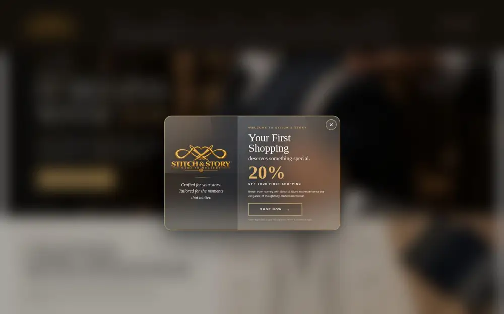 Stitch & Story website homepage screenshot
